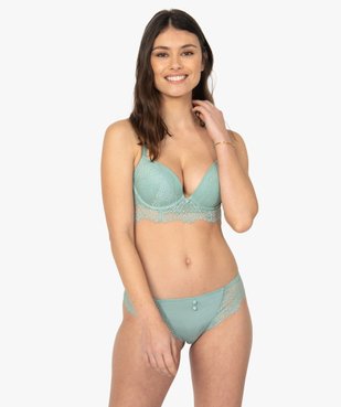 Soutien-gorge femme en dentelle avec dos croisé vue3 - GEMO(HOMWR FEM) - GEMO