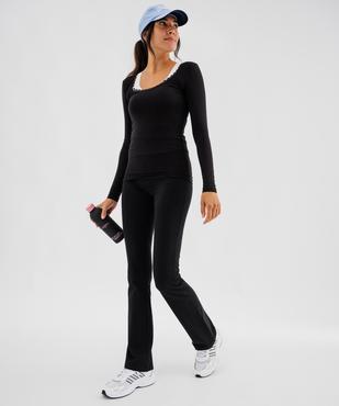 Pantalon loungewear flare femme vue4 - GEMO 4G FEMME - GEMO