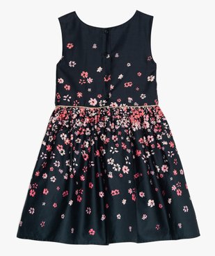 Robe fille fleurie à détail doré et dos boutonné vue3 - GEMO (ENFANT) - GEMO