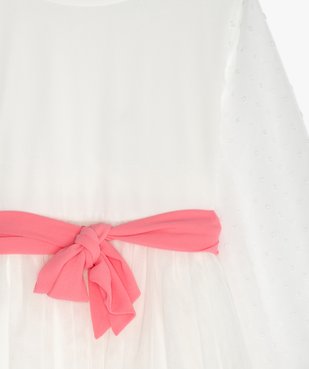 Robe fille en tulle, voile et plumetis vue2 - GEMO (ENFANT) - GEMO