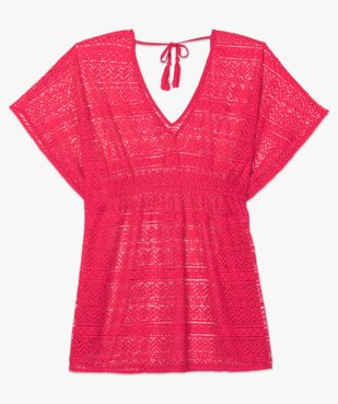 Robe de plage femme en maille ajourée vue4 - GEMO (PLAGE) - GEMO