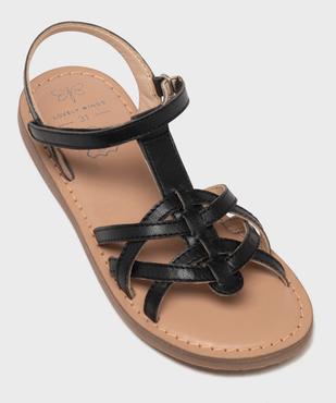 Sandales en cuir avec bride à scratch fille - Lovely Wings vue5 - LOVELY WINGS GEMO FOR GOOD - GEMO