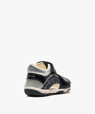 Sandales bébé fille à scratch détails vernis - Geox vue4 - GEOX - GEMO