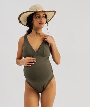 Maillot de bain une pièce effet pailleté spécial maternité vue1 - GEMO (PLAGE) - GEMO