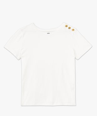 Tee-shirt manches courtes à boutons décoratifs femme vue4 - GEMO(FEMME PAP) - GEMO
