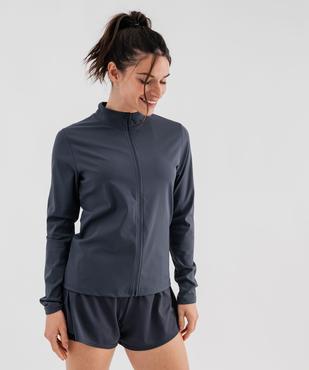 Sweat de sport zippé à col montant femme vue3 - GEMO(FEMME PAP) - GEMO