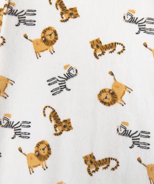 Pyjama en velours à motifs animaux de la jungle bébé garçon vue2 - GEMO 4G BEBE - GEMO