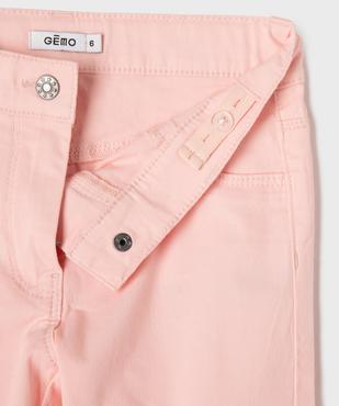 Pantacourt slim finitions brodées fille vue3 - GEMO (ENFANT) - GEMO