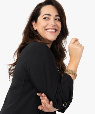 Veste femme fluide au porté ouvert et col tombant vue2 - GEMO (G TAILLE) - GEMO