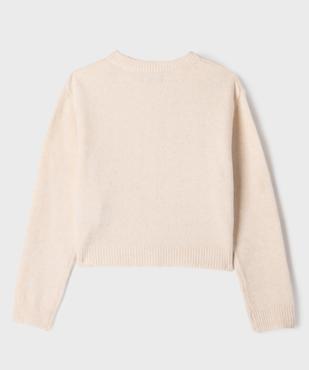 Gilet en maille coupe ample et courte fille vue4 - GEMO (JUNIOR) - GEMO
