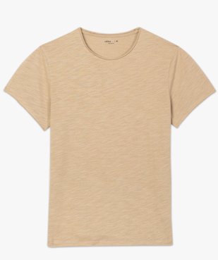 Tee-shirt homme à manches courtes avec finitions roulottées vue4 - GEMO (HOMME) - GEMO