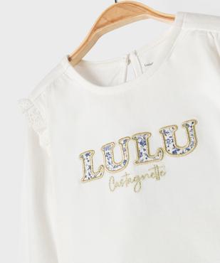 Tee-shirt manches longues avec épaules volantées bébé fille - LuluCastagnette vue2 - LULU CASTAGNETTE GEMO FOR GOOD - GEMO