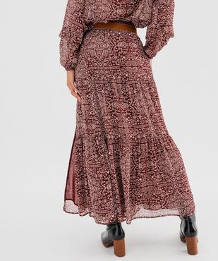 Jupe longue imprimée à fronces femme vue4 - GEMO(FEMME PAP) - GEMO