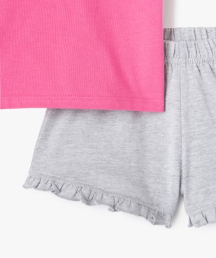 Pyjashort fille imprimé aux couleurs dépareillées vue2 - GEMO (ENFANT) - GEMO
