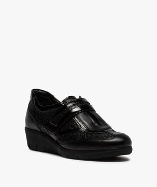 Mocassins femme confort à bride scratch et détails vernis vue2 - GEMO (CONFORT) - GEMO