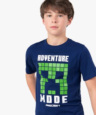 Tee-shirt garçon à manches courtes imprimé - Minecraft vue1 - MINECRAFT - GEMO