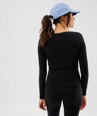 Tee-shirt thermique à manches longues et col rond femme vue6 - GEMO(HOMWR FEM) - GEMO