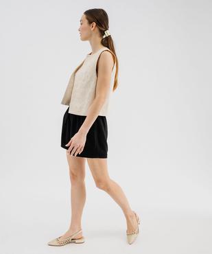 Short ample en viscose fluide femme vue4 - GEMO 4G FEMME - GEMO