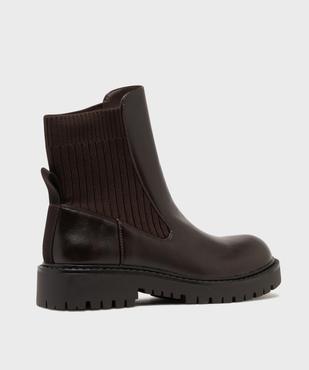 Boots femme à col chaussette avec semelle crantée  vue4 - 5 MILES - GEMO