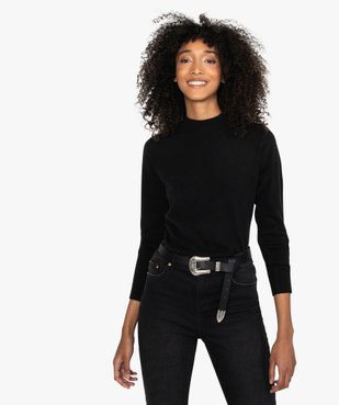 Pull femme col montant coloris uni vue1 - GEMO (MAILLE) - GEMO
