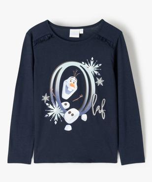 Tee-shirt fille à manches longues avec motif - La Reine des Neiges vue1 - REINE DES NEIGE - GEMO