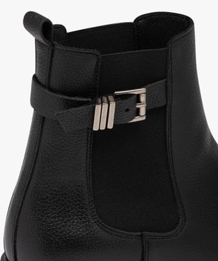 Boots femme unies style Chelsea à semelle crantée - Taneo vue6 - TANEO - GEMO