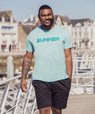 Tee-shirt homme à manches courtes avec inscription fantaisie vue6 - GEMO (HOMME) - GEMO