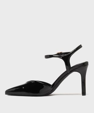 Escarpins slingback vernis à talon haut femme - Follow Me vue3 - FOLLOW ME - GEMO