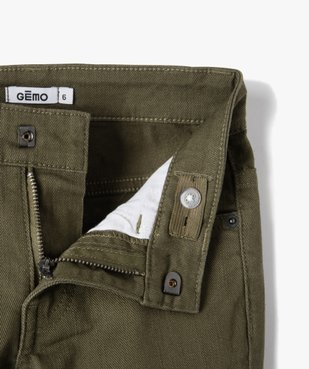 Pantalon garçon uni coupe Slim extensible  vue2 - GEMO 4G GARCON - GEMO