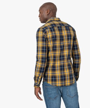 Chemise homme à carreaux – Coupe Slim vue3 - GEMO (HOMME) - GEMO