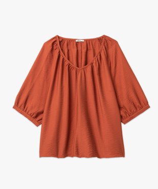 Blouse femme grande taille loose à manches courtes vue4 - GEMO (G TAILLE) - GEMO