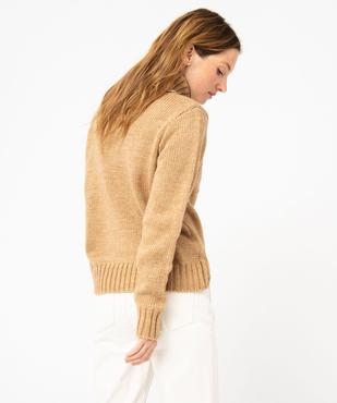 Pull femme à col roulé avec drapeau - LuluCastagnette vue3 - LULUCASTAGNETTE - GEMO