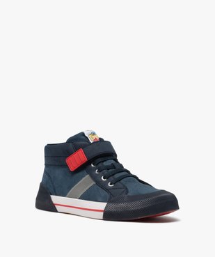 Baskets garçon mid-cut à lacets et scratch bout renforcé vue2 - GEMO (ENFANT) - GEMO