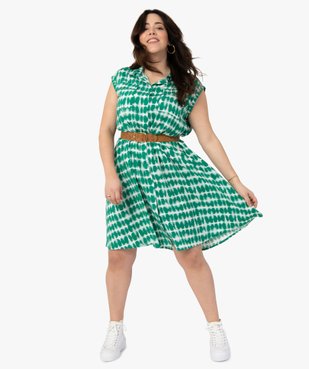 Robe femme grande taille imprimée boutonnée sur l’avant vue6 - GEMO (G TAILLE) - GEMO