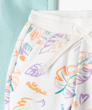 Jogging en molleton doux bébé fille (lot de 2) vue2 - GEMO(BEBE DEBT) - GEMO