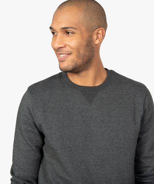 Sweat homme molletonné contenant du coton bio vue2 - GEMO 4G HOMME - GEMO