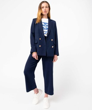 Pantacourt femme taille haute coupe ample vue5 - GEMO(FEMME PAP) - GEMO