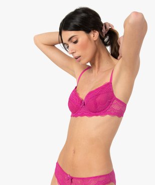 Soutien-gorge femme forme corbeille en dentelle vue1 - GEMO(HOMWR FEM) - GEMO