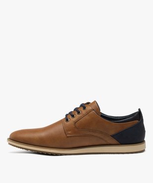 Derbies homme bicolores avec semelle sport - Mario Baldano vue10 - MARIO BALDANO - GEMO