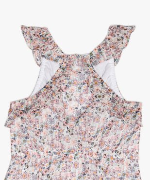 Robe fille à motifs fleuris et volants sur le buste vue2 - GEMO (ENFANT) - GEMO