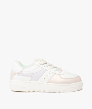 Baskets fille à détails irisés et lacets colorés vue1 - GEMO (ENFANT) - GEMO