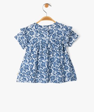 Tee-shirt bébé fille fleuri à manches courtes - LuluCastagnette vue3 - LULUCASTAGNETTE - GEMO