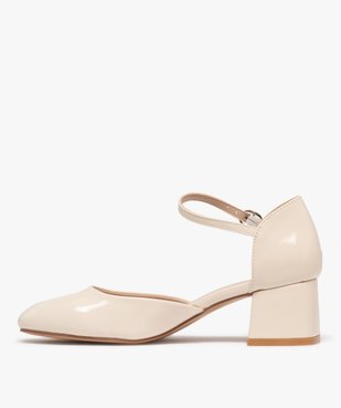 Escarpins vernis avec bride cheville femme vue3 - FOLLOW ME - GEMO