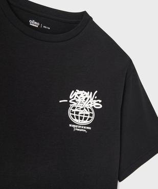 Tee-shirt manches courtes avec inscriptions urbaines garçon vue2 - GEMO 4G GARCON - GEMO