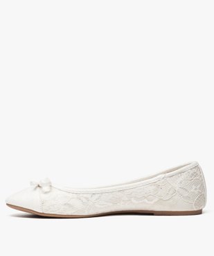 Ballerines femme pailletées en toile imitation dentelle vue3 - GEMO(URBAIN) - GEMO