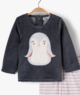 Pyjama bébé fille 2 pièces avec motif pingouin vue2 - GEMO(BB COUCHE) - GEMO