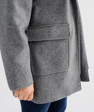 Manteau mi-long zippé à capuche fourrée femme grande taille vue2 - GEMO 4G GT - GEMO