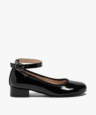 Ballerines fille vernies à talon carré et bride cheville vue1 - GEMO (ENFANT) - GEMO