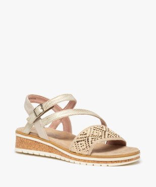 Sandales femme confort à brides tissées - Softrelax vue2 - SOFTRELAX - GEMO