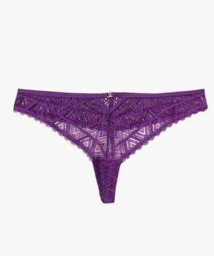 String en dentelle géométrique femme vue4 - GEMO(HOMWR FEM) - GEMO